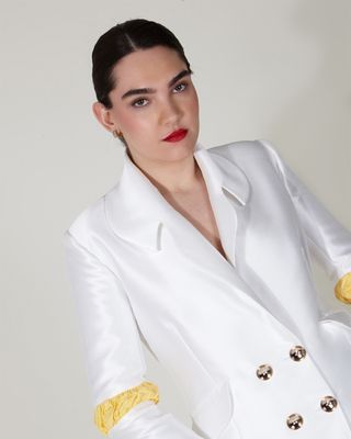 Traje blanco 2 piezas