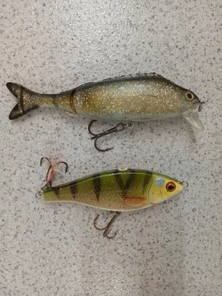 2 Señuelos para pesca de lucio.
Savage gear,storm
