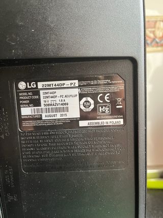Pantalla LG Negra