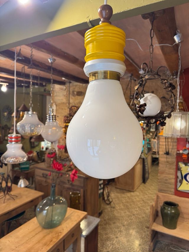 Lámpara Colgante Vintage Bombilla Blanca
