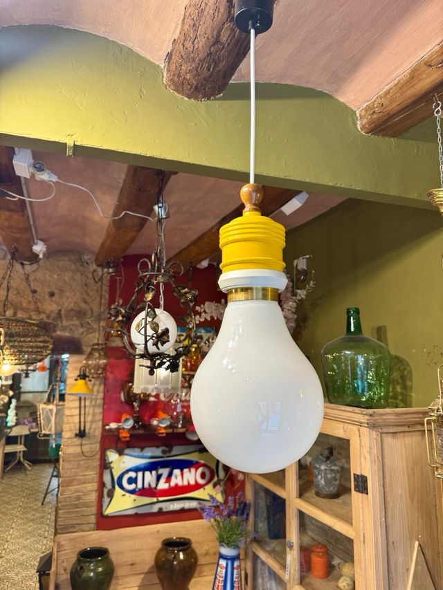 Lámpara Colgante Vintage Bombilla Blanca