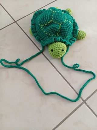 Borsetta a forma di tartaruga all'uncinetto