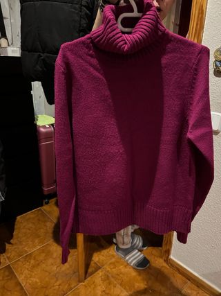 Jersey cuello alto mujer