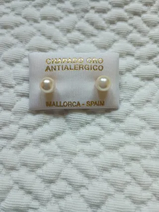 Pendientes Perla Chapado Oro