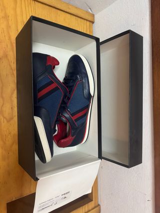 Zapatillas Gucci Azul y Rojo Talla 42
