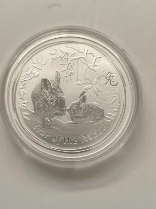 Onza de Plata Año del Conejo 2011 lunar 2