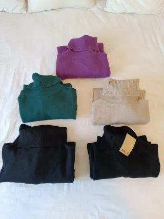 Lote 5 jerseys cuello alto