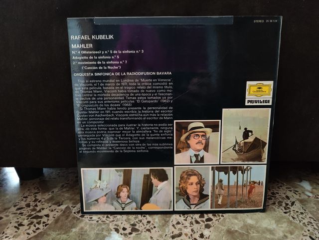 Vinilo Muerte en Venecia Visconti Mahler