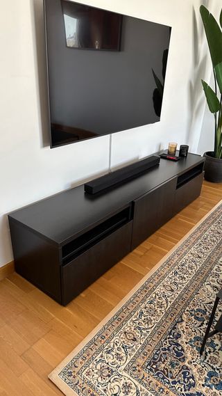 Mueble TV IKEA BESTÅ negro-marrón (impecable)