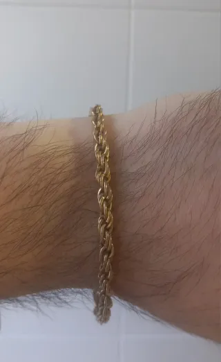 Bracciale Acciaio Dorato Vintage