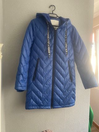 Abrigo Bimba y Lola Plumas Azul