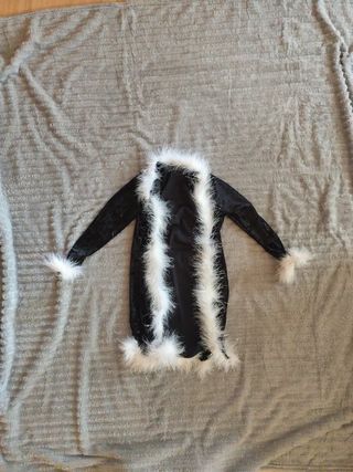 Chaqueta niña Disfraz negra con pelo