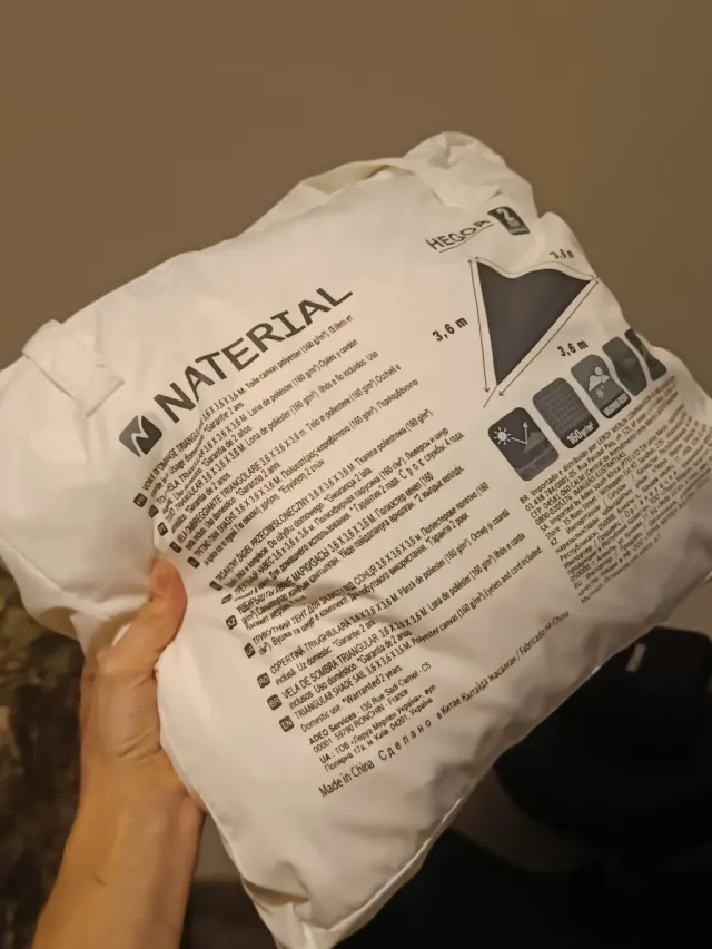 Lona para Sol Triangular 3.6x3.6m