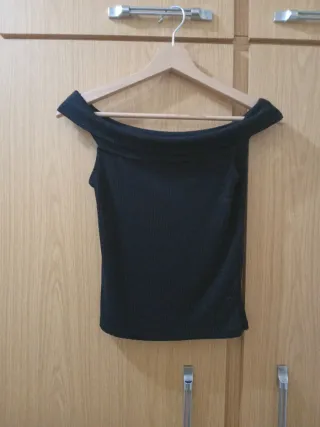 Jersey cuello barco negro talla M