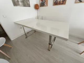 Mesa extensible salón blanca