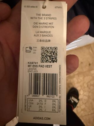 Chaleco Adidas Terrex Azul Talla XXL