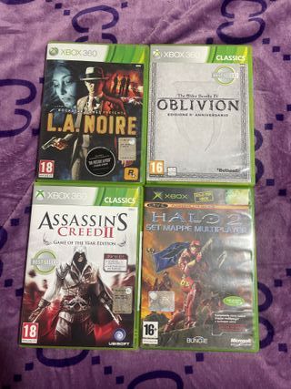 Lote 4 Juegos Xbox 360: L.A. Noire, Oblivion, Halo