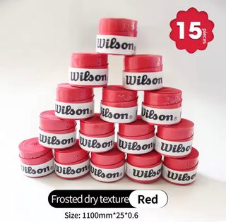 15 Overgrips Wilson Rojos Perforados