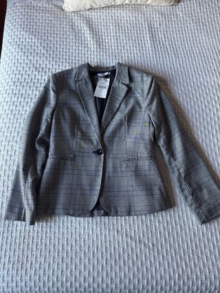 Americana cuadros negro y blanco