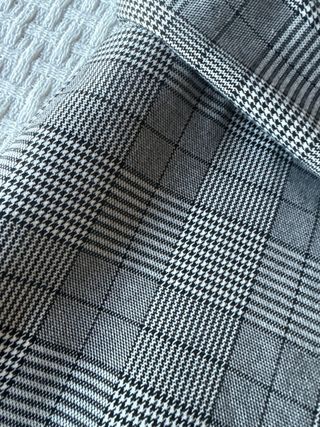 Americana cuadros negro y blanco