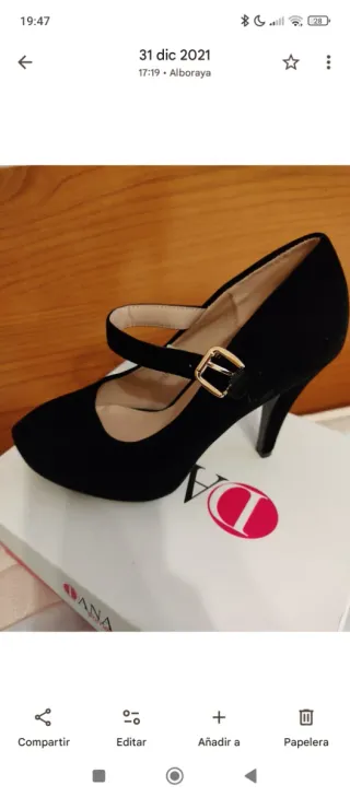 Zapatos de tacón negros Dana talla 37. Nuevos.