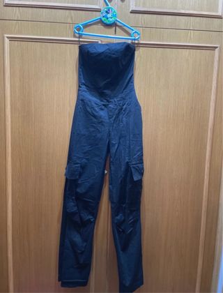 Mono Zara Negro Cargo Talla M