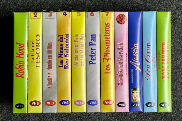 Películas clásicas de dibujos animados en VHS