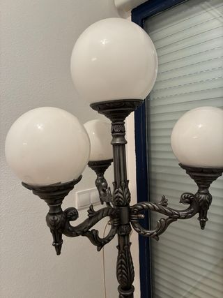 Lámpara Hierro Macizo 4 Globos