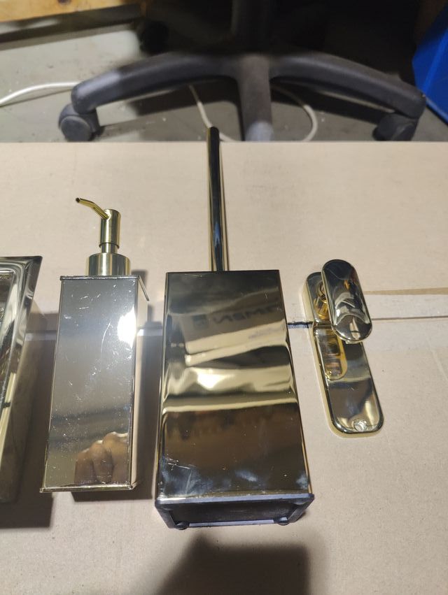 Kit Baño Dorado Metal