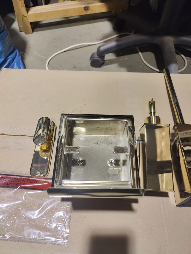 Kit Baño Dorado Metal