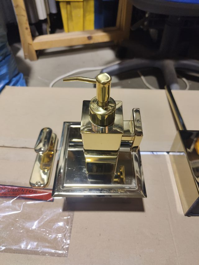 Kit Baño Dorado Metal