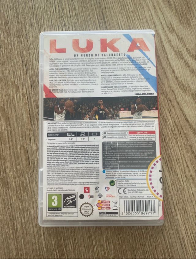 Juego Nintendo Switch NBA 2K22