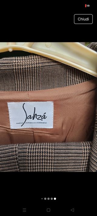 Tailleur donna Sahzá giacca pantalone marrone