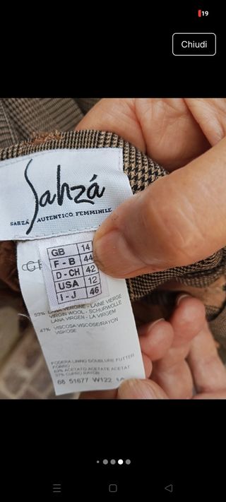 Tailleur donna Sahzá giacca pantalone marrone