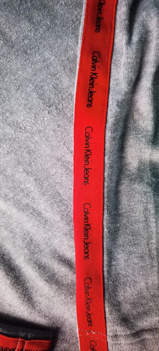 Calvin Klein Jeans Camiseta Gris Manga Larga