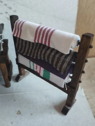 Puesto en miniatura de telas