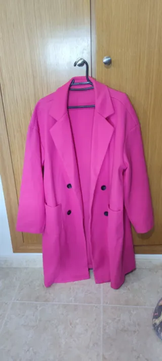 Abrigo rosa fucsia mujer