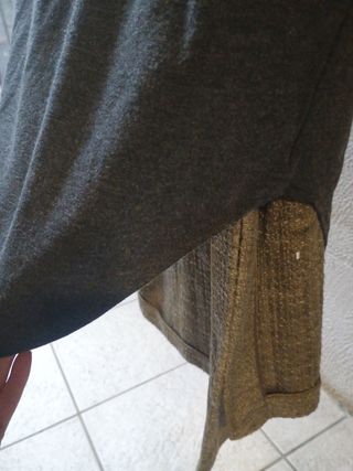 Abrigo oversize gris mujer