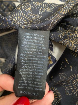 Giacca pelle uomo trapuntata nera