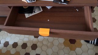 Mesa de centro madera y metal 120x49