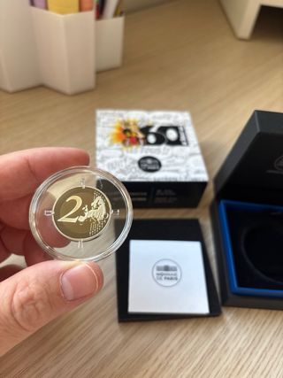 Moneda 2€ Astérix 60 años Proof Francia 2019