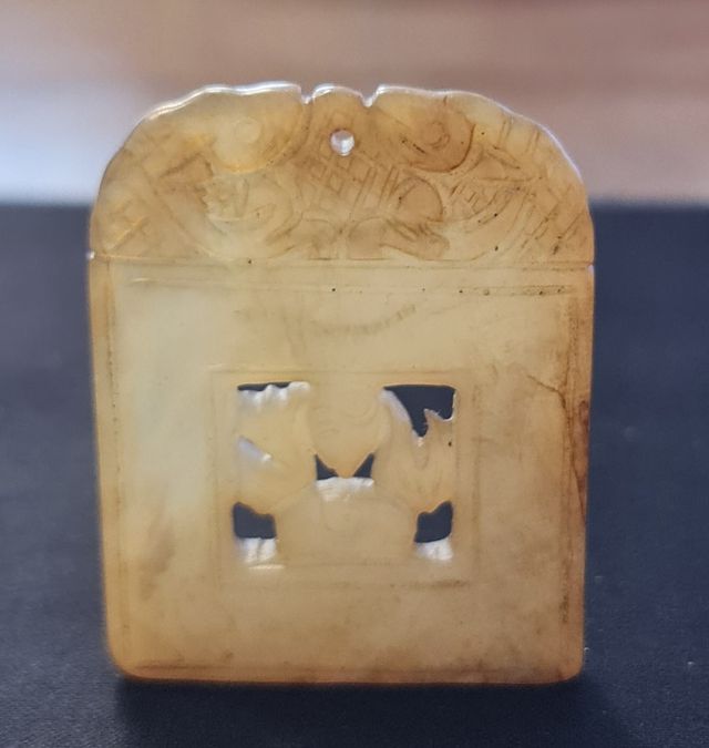 Placa de ayuno (Zhai Jie Pai) antigua