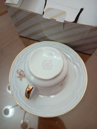 Juego Comunión Vintage Sambo Taza y Plato