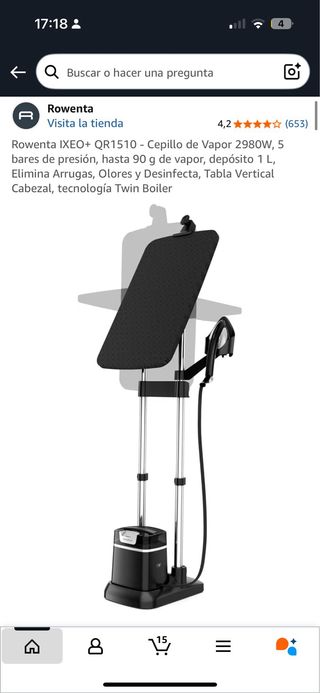 Rowenta Ixeo+ Plancha de Vapor Todo en Uno