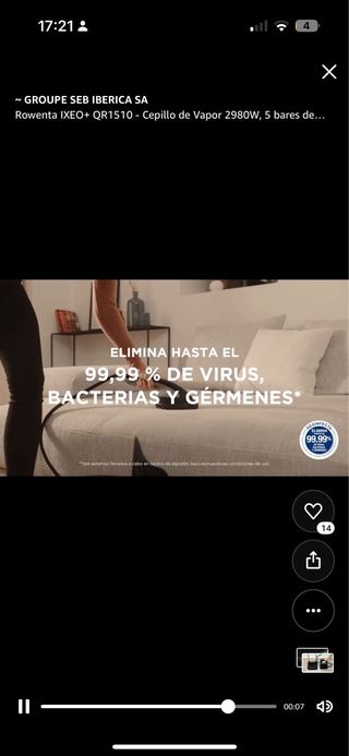 Rowenta Ixeo+ Plancha de Vapor Todo en Uno