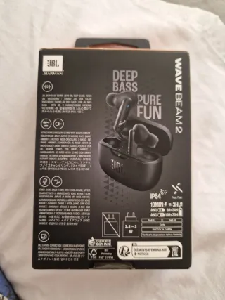 Cascos Inalámbricos JBL Wave Beam 2 Negros