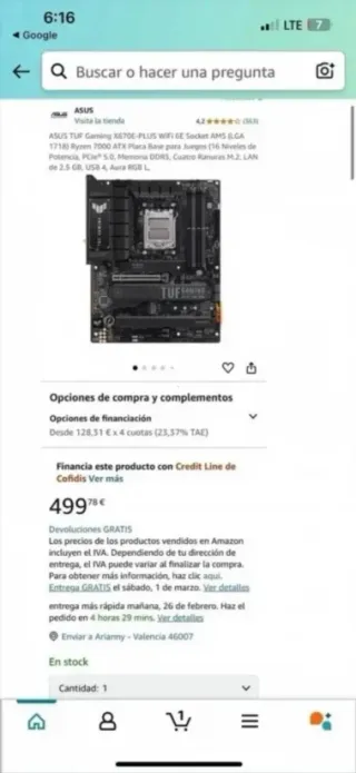 PLACA BASE ASUS TUF GAMING