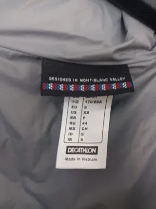 Plumas fino Decathlon azul Talla S hombre