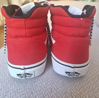 Zapatillas Vans Ward Hi Checker Lace Roja