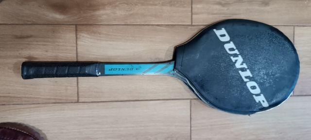 Raqueta Dunlop Blue Flash Madera Años 80